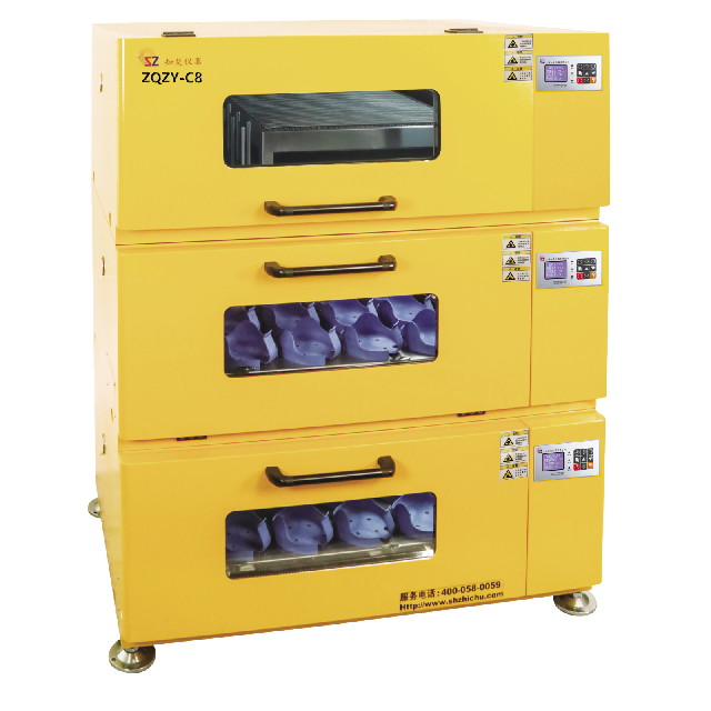 ZQZY-A8/ZQZY-B8/ZQZY-C8 - Stacked Shaking Incubator with Cooling (Button screen)